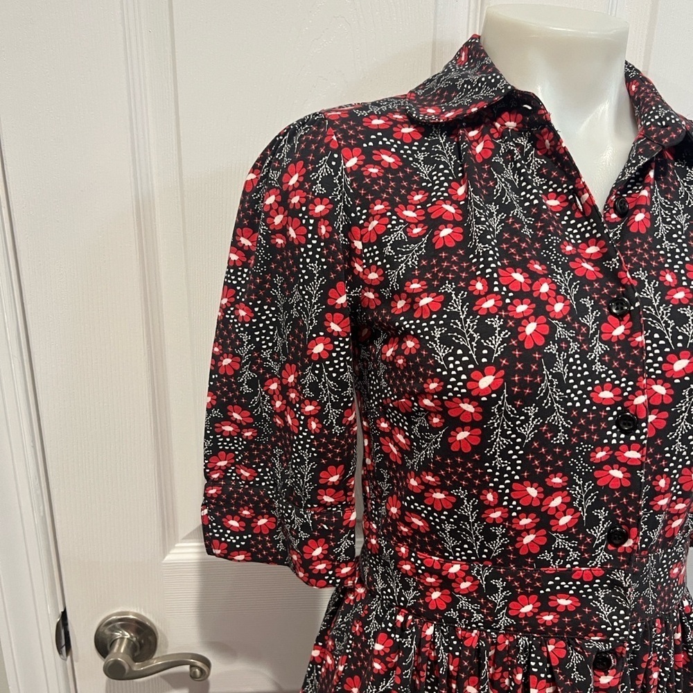Circus floral button down cotton fit and flare dress size UK 8 NWT - Picture 5 of 11